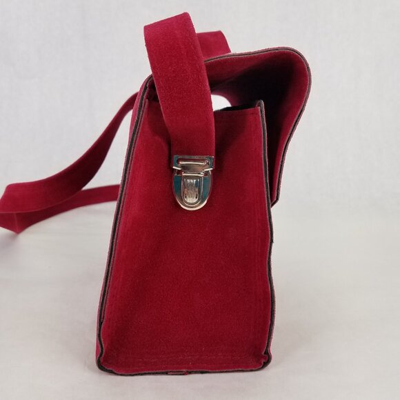 Once Upon A Time ... a Bag Crossbody Purse Faux Suede Purse Small Handbag France - Picture 3 of 14